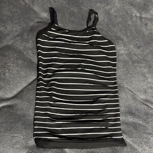 Black and White Striped Women's Tank Top